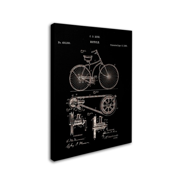 Claire Doherty 'Bicycle Patent 1890 Black' Canvas Art,35x47